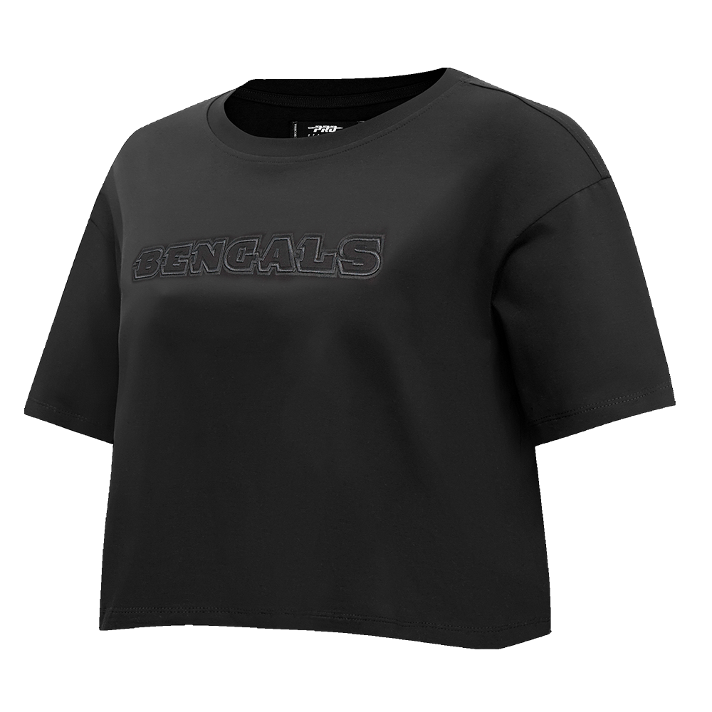 NFL CINCINNATI BENGALS NEUTRAL T-SHIRT À COUPE CARRÉE POUR FEMME (NOIR)