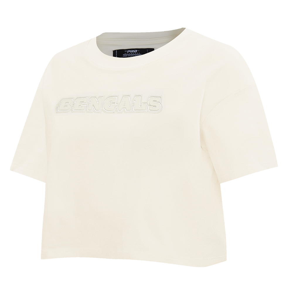 NFL CINCINNATI BENGALS NEUTRAL T-SHIRT À COUPE CARRÉE POUR FEMME (COQUILLE D'ŒUF)