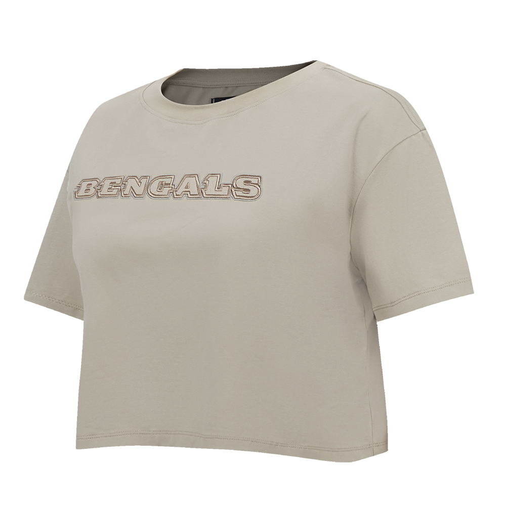NFL CINCINNATI BENGALS NEUTRAL T-SHIRT À COUPE CARRÉE POUR FEMME (TAUPE)