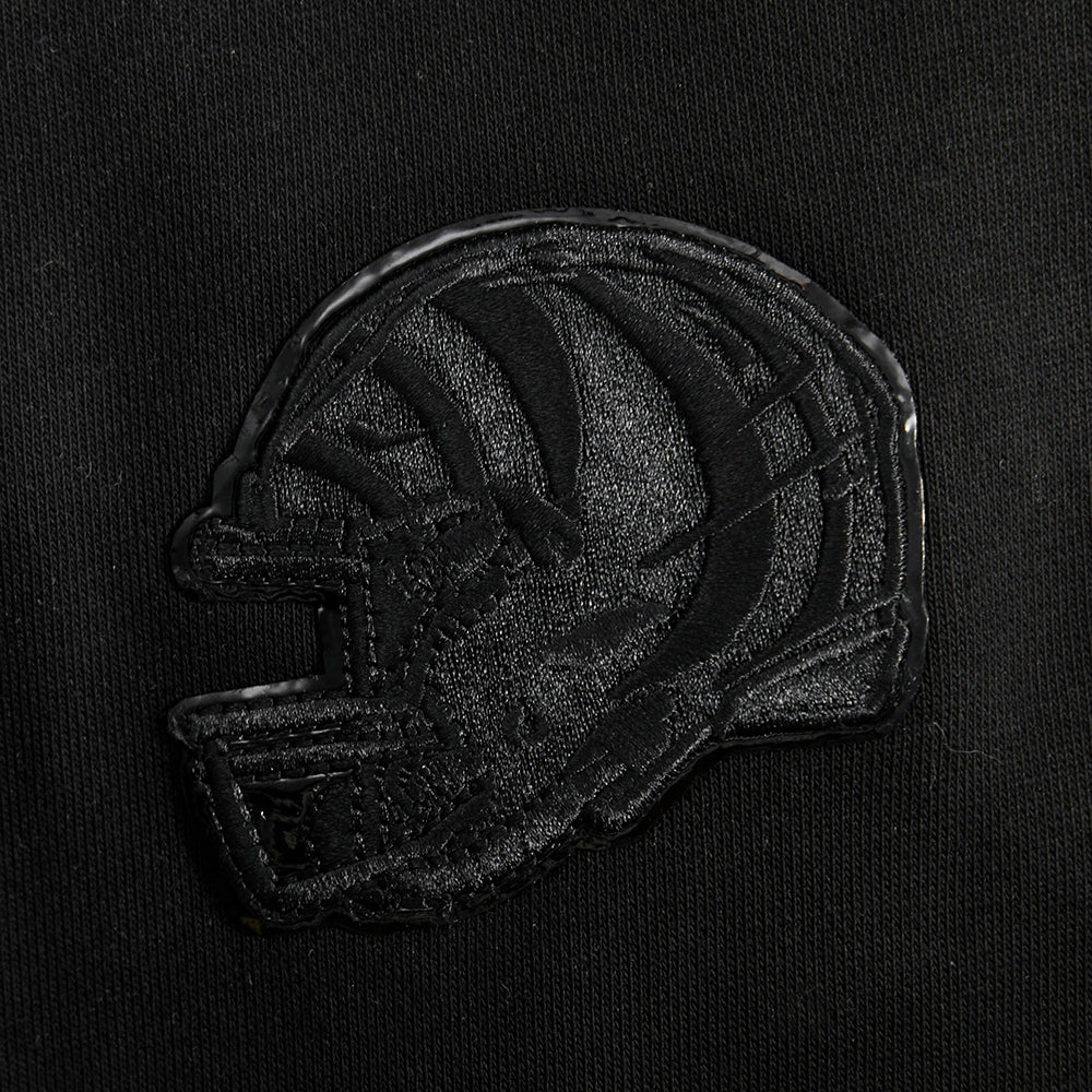 NFL CINCINNATI BENGALS TRIPLE BLACK WOMEN'S FLC CREWNECK (TRIPLE BLACK WOMEN'S)