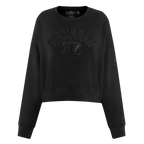 NFL CINCINNATI BENGALS TRIPLE BLACK WOMEN'S FLC CREWNECK (TRIPLE BLACK WOMEN'S)