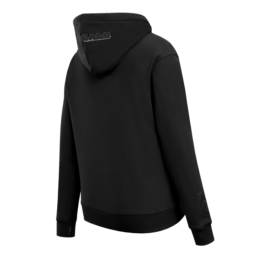 NFL CINCINNATI BENGALS TRIPLE BLACK WOMEN'S FLC PO HOODIE (TRIPLE BLACK WOMEN'S)