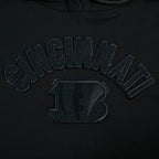 NFL CINCINNATI BENGALS TRIPLE BLACK WOMEN'S FLC PO HOODIE (TRIPLE BLACK WOMEN'S)
