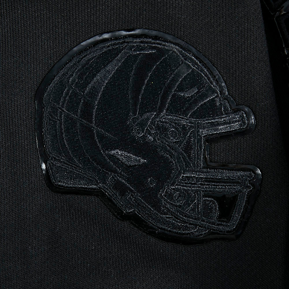 NFL CINCINNATI BENGALS TRIPLE BLACK WOMEN'S FLC PO HOODIE (TRIPLE BLACK WOMEN'S)