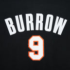 NFL CINCINNATI BENGALS JOE BURROW #9 CLASSIC PNN WOMEN'S FLC CREWNECK (BLACK)