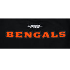 NFL CINCINNATI BENGALS JOE BURROW #9 CLASSIC PNN WOMEN'S FLC CREWNECK (BLACK)
