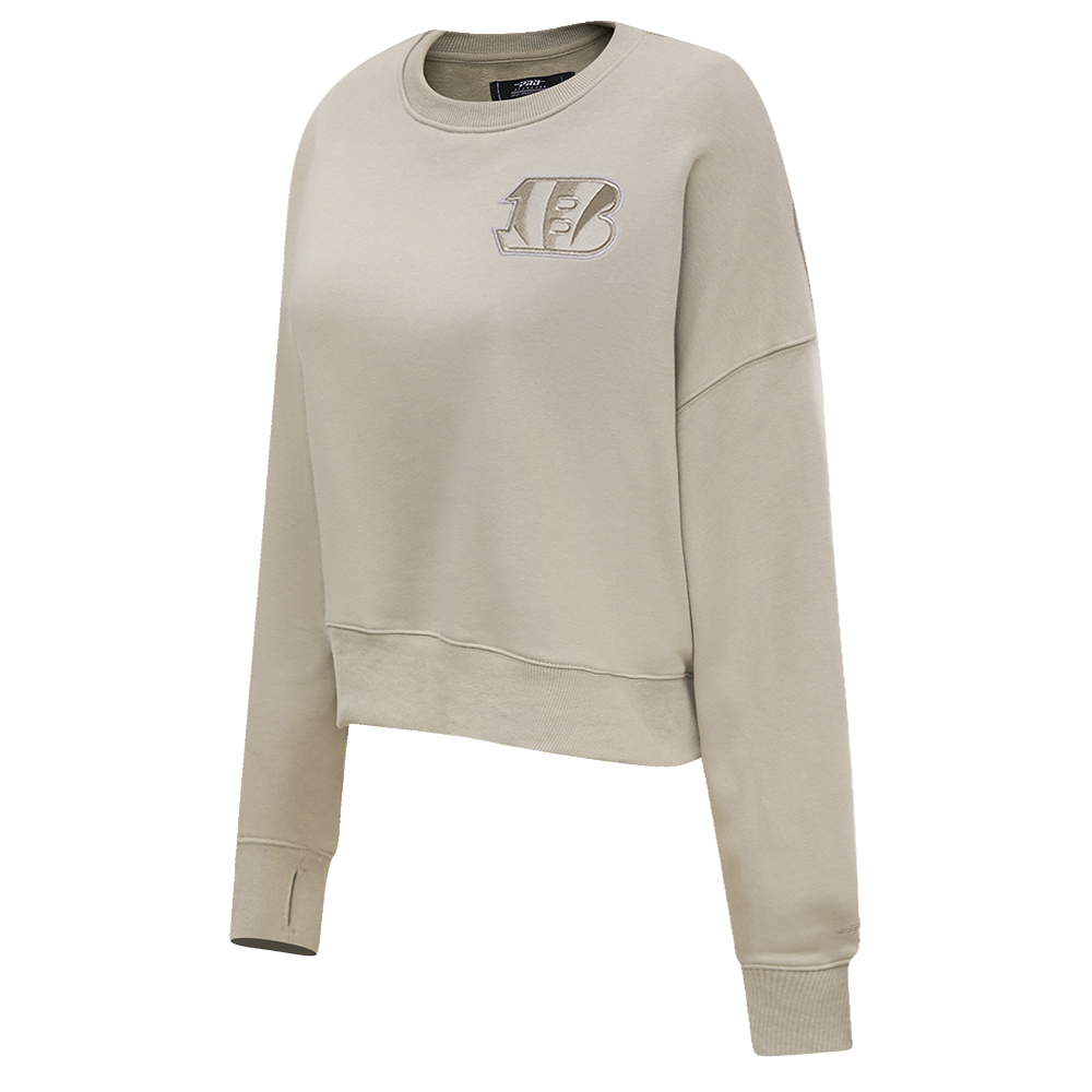 NFL CINCINNATI BENGALS NEUTRAL WOMEN'S CREWNECK (TAUPE)