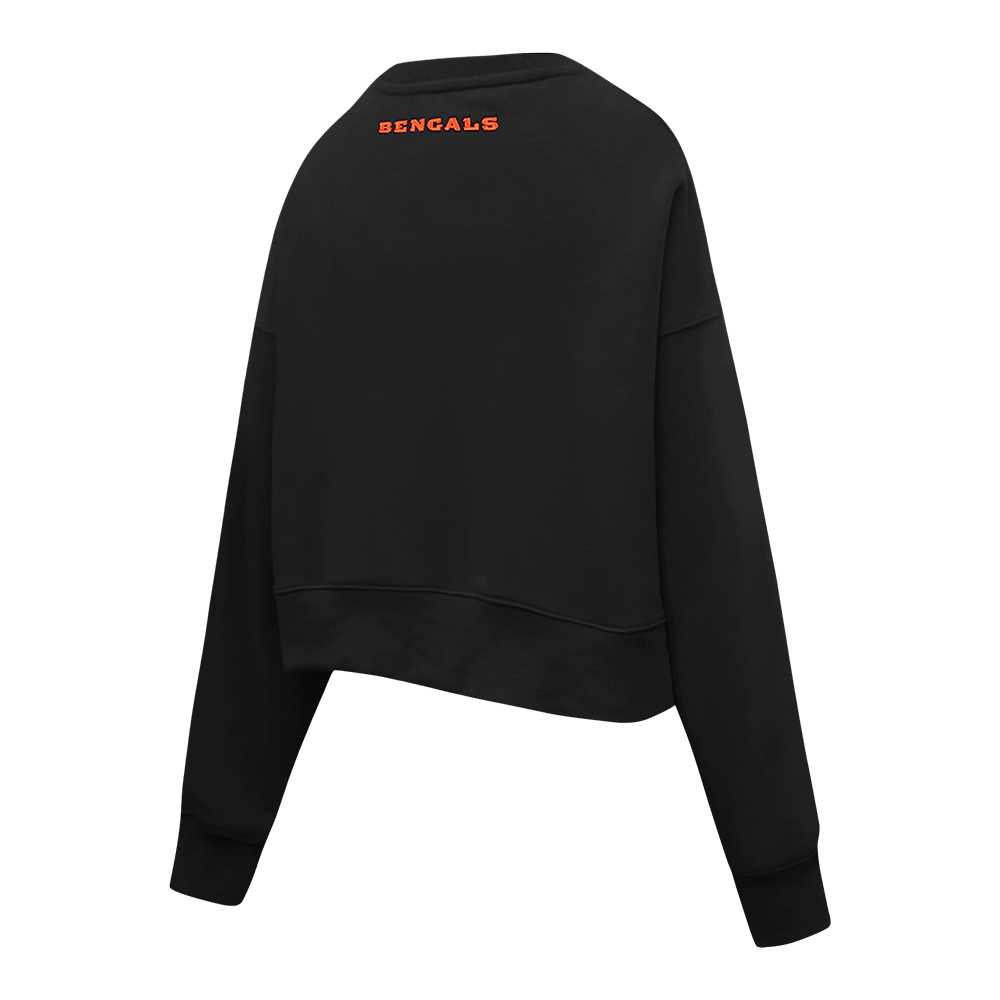 NFL CINCINNATI BENGALS CLASSIC CHANDAIL À COL ROND EN MOLLETON POUR FEMME (NOIR)