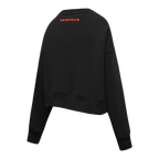 NFL CINCINNATI BENGALS CLASSIC CHANDAIL À COL ROND EN MOLLETON POUR FEMME (NOIR)