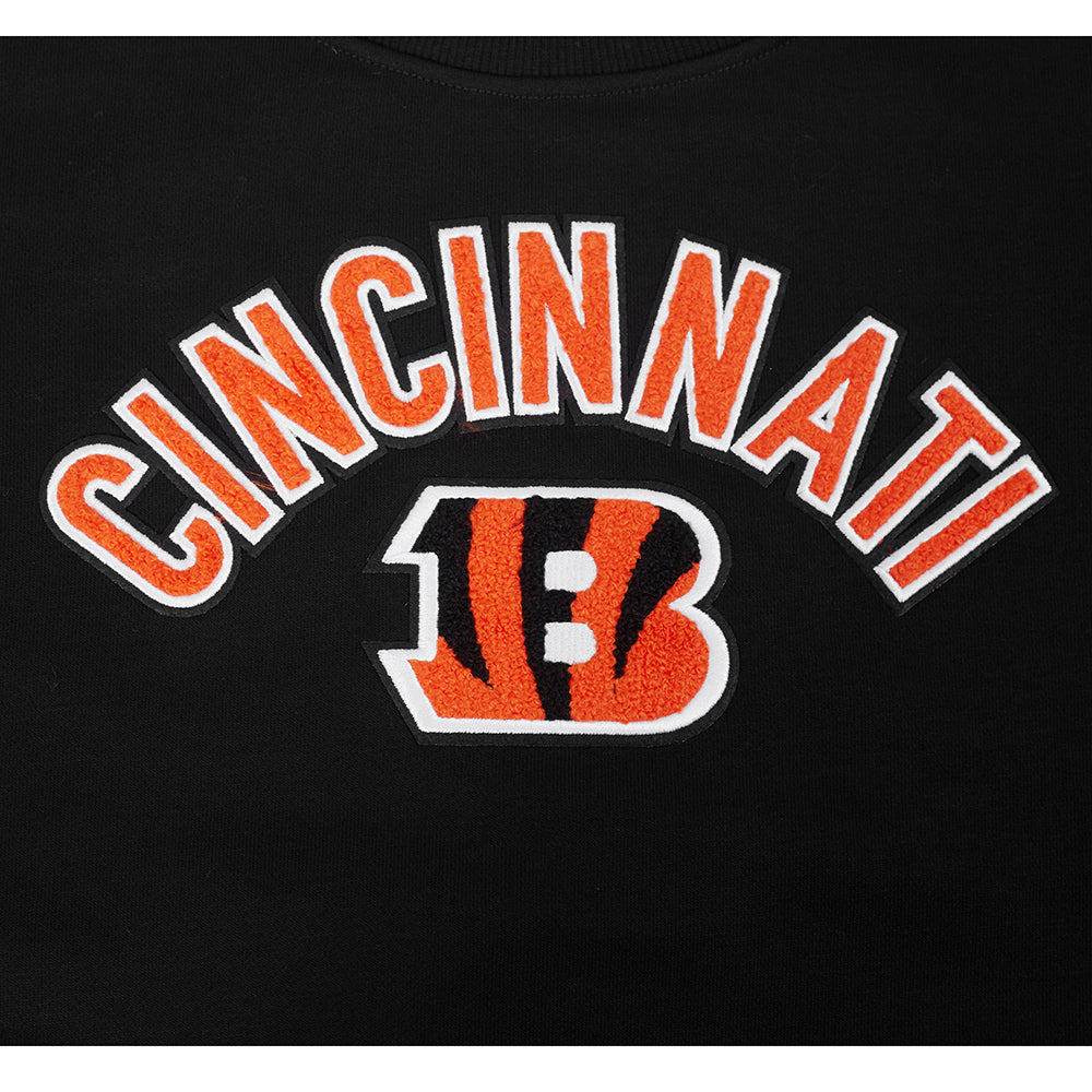 NFL CINCINNATI BENGALS CLASSIC CHANDAIL À COL ROND EN MOLLETON POUR FEMME (NOIR)