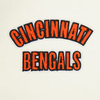 NFL CINCINNATI BENGALS RETRO CLASSIC WOMEN'S RIB WOOL VARSITY JACKET (EGGSHELL/ BLACK)