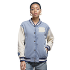 NFL CINCINNATI BENGALS VARSITY BLUES WOMEN'S DENIM VARSITY JACKET (DENIM/LINEN)