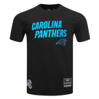 NFL CAROLINA PANTHERS CLASSIC MESH T-SHIRT EN JERSEY SIMPLE À RAYURES POUR HOMME (NOIR)