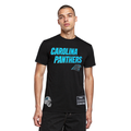 NFL CAROLINA PANTHERS CLASSIC MESH T-SHIRT EN JERSEY SIMPLE À RAYURES POUR HOMME (NOIR)