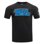 NFL CAROLINA PANTHERS CLASSIC CHENILLE MEN'S   TEE (BLACK)