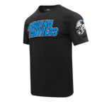NFL CAROLINA PANTHERS CLASSIC CHENILLE MEN'S   TEE (BLACK)
