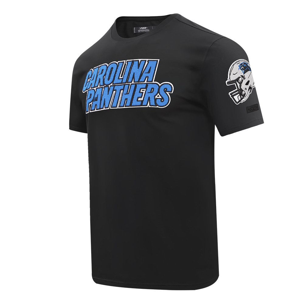 NFL CAROLINA PANTHERS CLASSIC CHENILLE MEN'S   TEE (BLACK)