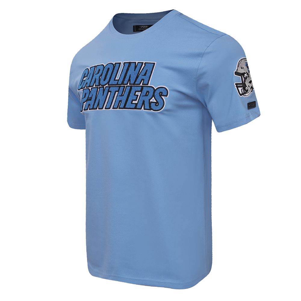 NFL CAROLINA PANTHERS CLASSIC CHENILLE SINGLE JERSEY TEE (UNIVERSITY BLUE)