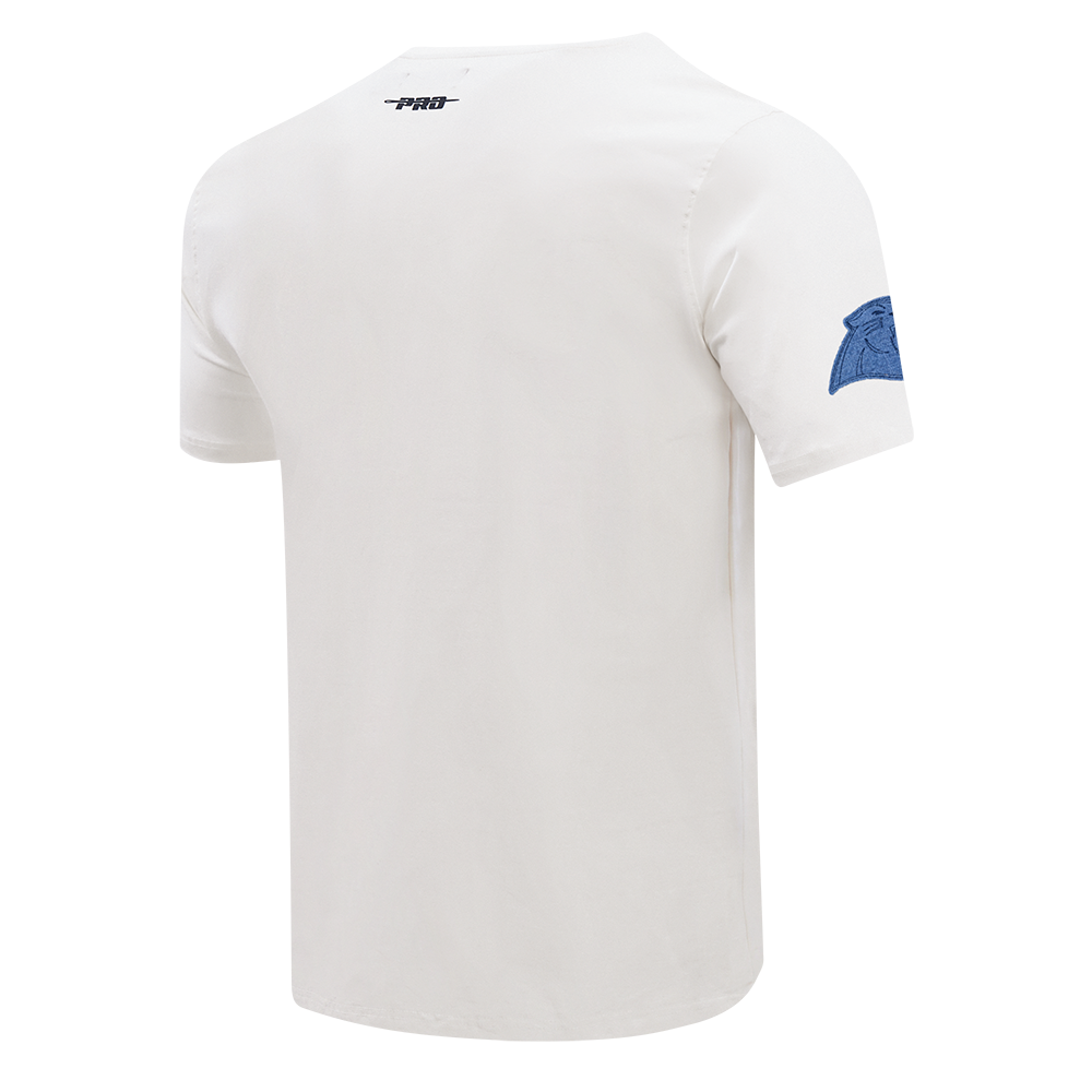 NFL CAROLINA PANTHERS VARSITY BLUES T-SHIRT EN JERSEY SIMPLE POUR HOMME (LIN)