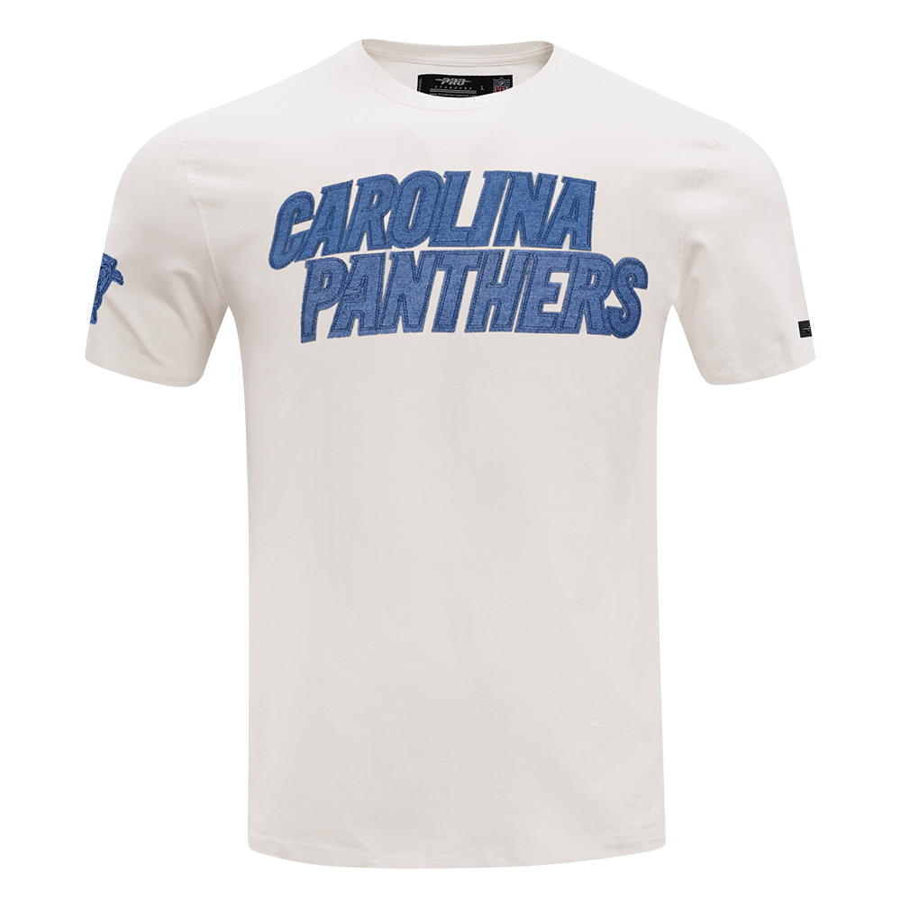 NFL CAROLINA PANTHERS VARSITY BLUES T-SHIRT EN JERSEY SIMPLE POUR HOMME (LIN)