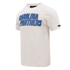 NFL CAROLINA PANTHERS VARSITY BLUES T-SHIRT EN JERSEY SIMPLE POUR HOMME (LIN)