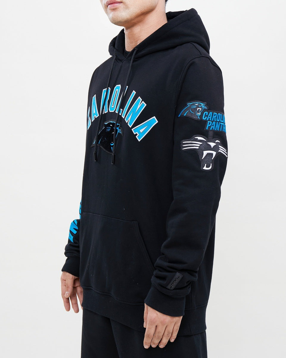 NFL CAROLINA PANTHERS CLASSIC MEN'S PULLOVER HOODIE (BLACK)