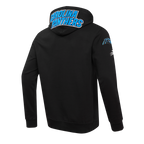 NFL CAROLINA PANTHERS CLASSIC CHENILLE MEN'S DK FZ HOODIE (BLACK)
