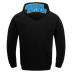 NFL CAROLINA PANTHERS CLASSIC CHENILLE MEN'S DK FZ HOODIE (BLACK)