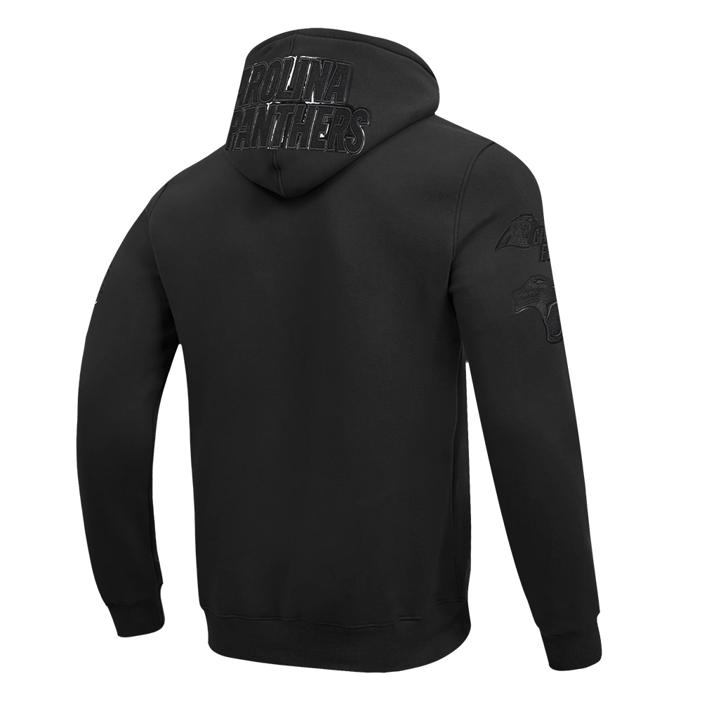 NFL CAROLINA PANTHERS TRIPLE BLACK MEN'S DK FZ HOODIE (TRIPLE BLACK)