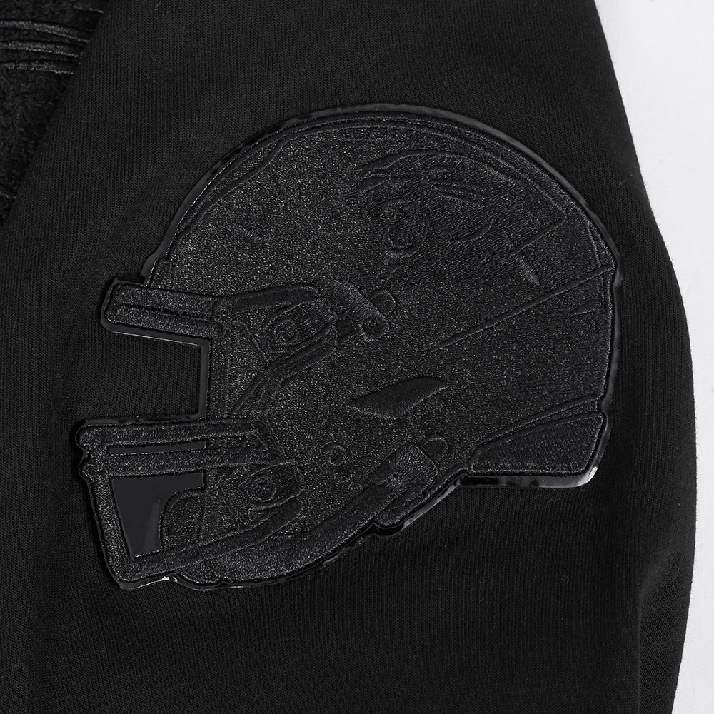 NFL CAROLINA PANTHERS TRIPLE BLACK MEN'S DK FZ HOODIE (TRIPLE BLACK)