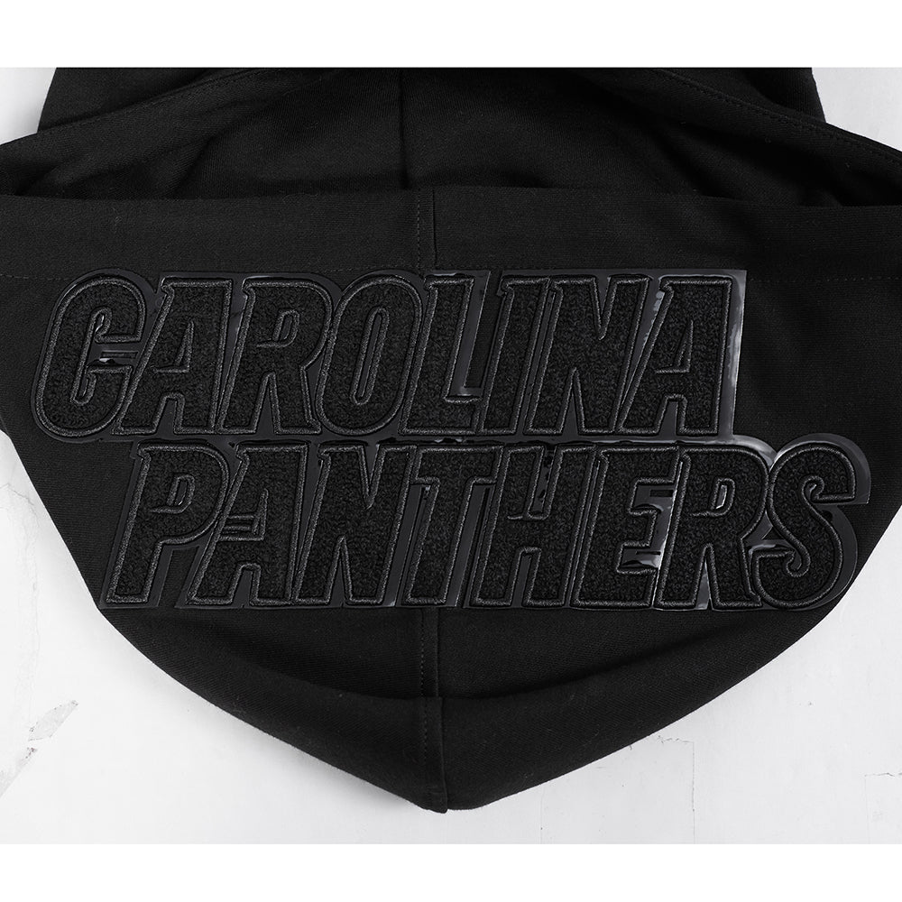 NFL CAROLINA PANTHERS TRIPLE BLACK MEN'S DK FZ HOODIE (TRIPLE BLACK)
