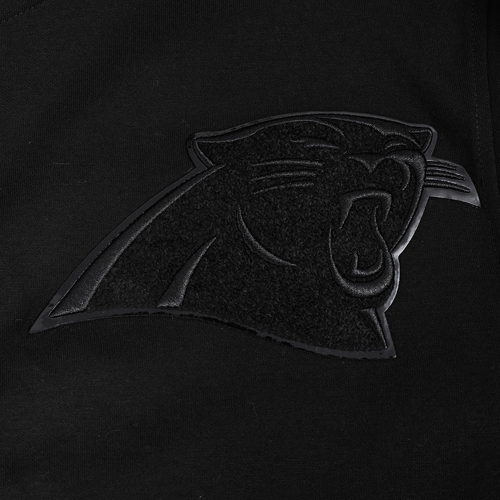 NFL CAROLINA PANTHERS TRIPLE BLACK MEN'S DK FZ HOODIE (TRIPLE BLACK)