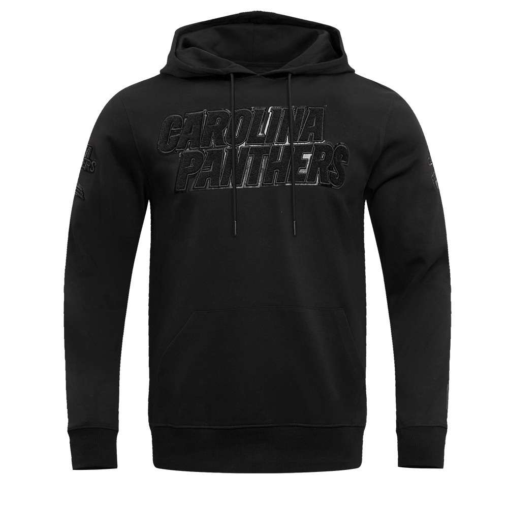 NFL CAROLINA PANTHERS TRIPLE BLACK CHANDAIL À CAPUCHON (TRIPLE NOIR)