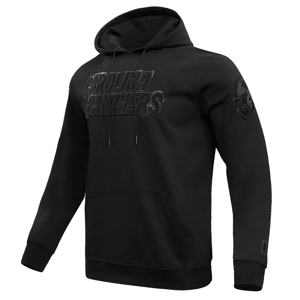 NFL CAROLINA PANTHERS TRIPLE BLACK CHANDAIL À CAPUCHON (TRIPLE NOIR)