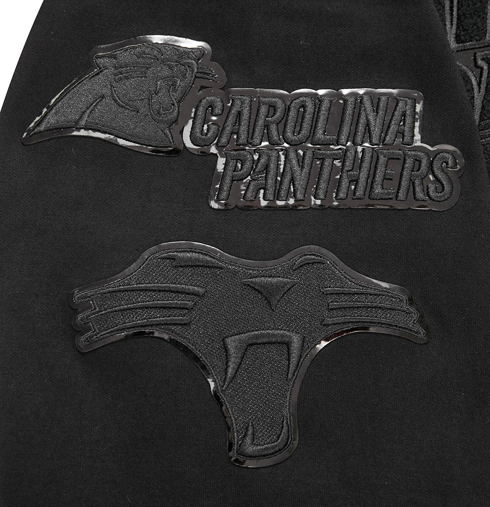 NFL CAROLINA PANTHERS TRIPLE BLACK CHANDAIL À CAPUCHON (TRIPLE NOIR)