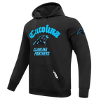 NFL CAROLINA PANTHERS OLD ENGLISH MEN'S FLC PO HOODIE (BLACK)