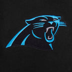 NFL CAROLINA PANTHERS OLD ENGLISH MEN'S FLC PO HOODIE (BLACK)