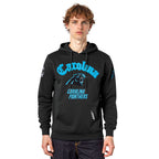 NFL CAROLINA PANTHERS OLD ENGLISH MEN'S FLC PO HOODIE (BLACK)
