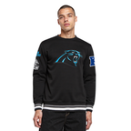 NFL CAROLINA PANTHERS MASHUP MEN'S RIB CREWNECK (BLACK)