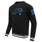 NFL CAROLINA PANTHERS MASHUP MEN'S RIB CREWNECK (BLACK)