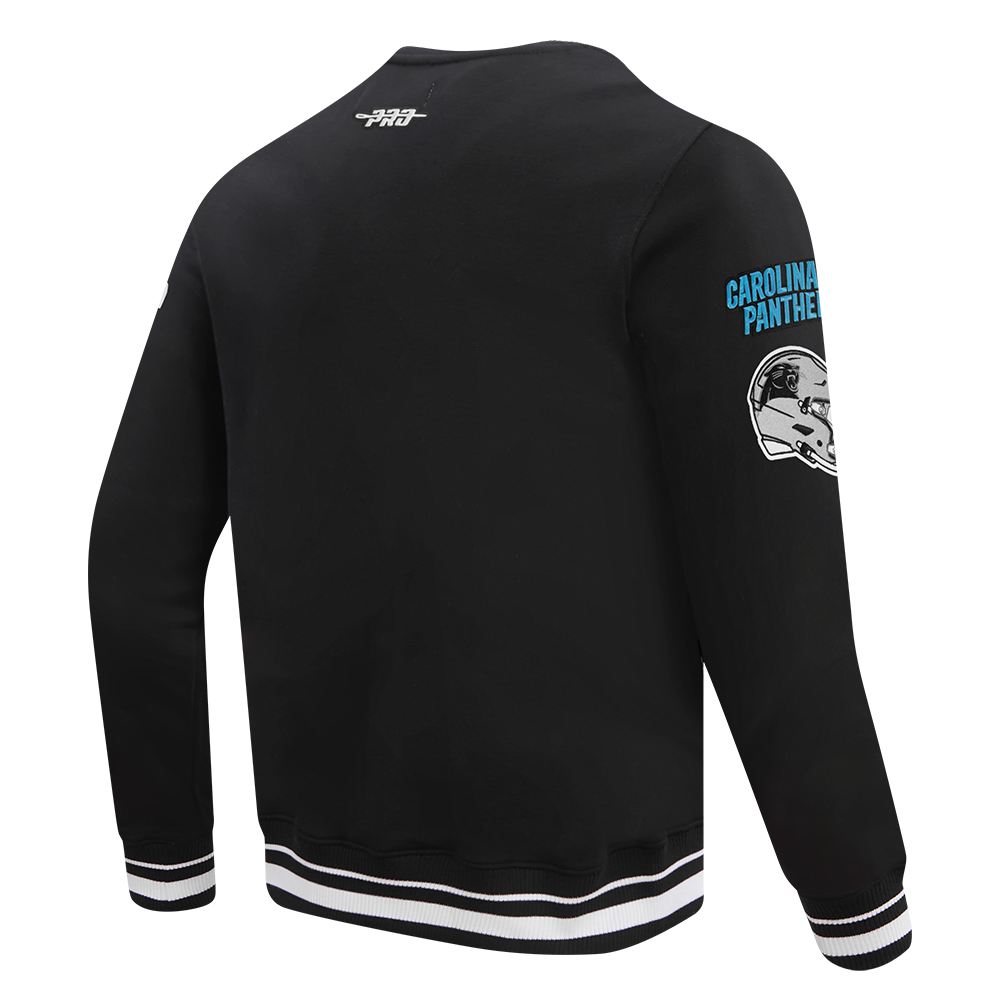 NFL CAROLINA PANTHERS MASHUP MEN'S RIB CREWNECK (BLACK)
