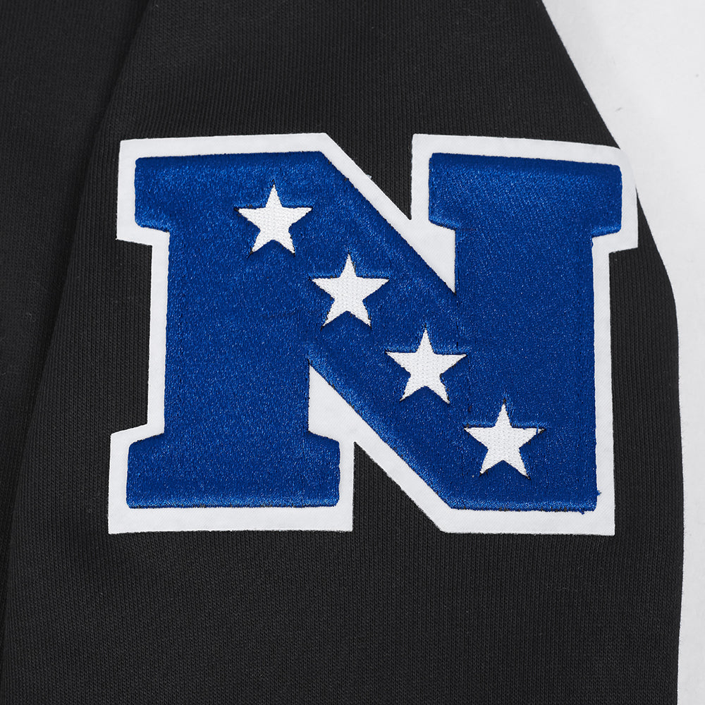 NFL CAROLINA PANTHERS MASHUP MEN'S RIB CREWNECK (BLACK)