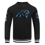 NFL CAROLINA PANTHERS MASHUP MEN'S RIB CREWNECK (BLACK)