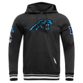 NFL CAROLINA PANTHERS MASHUP MEN'S RIB PO HOODIE (BLACK)
