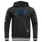 NFL CAROLINA PANTHERS MASHUP MEN'S RIB PO HOODIE (BLACK)