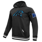 NFL CAROLINA PANTHERS MASHUP MEN'S RIB PO HOODIE (BLACK)