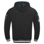 NFL CAROLINA PANTHERS MASHUP MEN'S RIB PO HOODIE (BLACK)