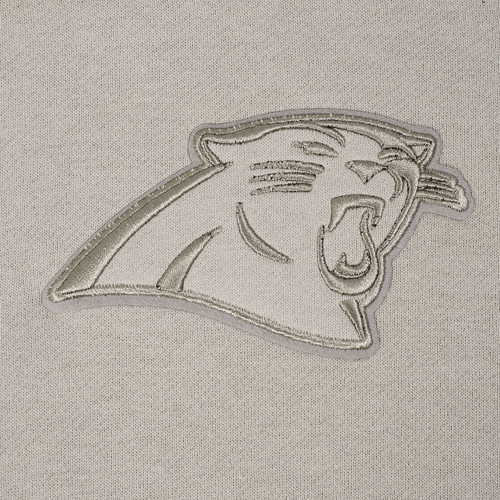 NFL CAROLINA PANTHERS NEUTRAL MEN'S DROP SHOULDER FLC PO HOODIE (TAUPE)