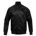 NFL CAROLINA PANTHERS TRIPLE BLACK MEN'S SATIN JACKET (TRIPLE BLACK MEN'S)
