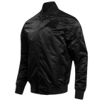 NFL CAROLINA PANTHERS TRIPLE BLACK MEN'S SATIN JACKET (TRIPLE BLACK MEN'S)